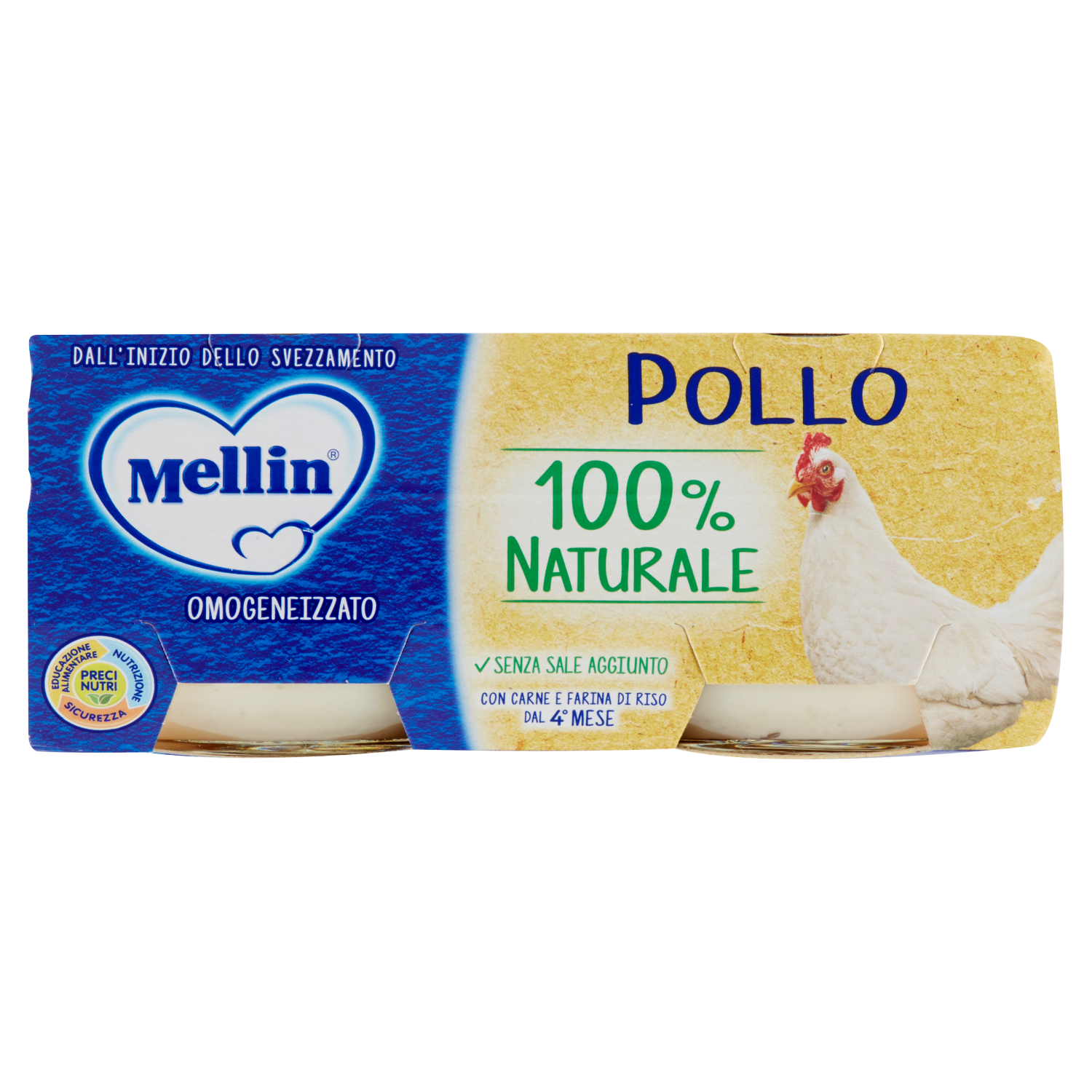 MELLIN OMOGENEIZZATO POLLO 80gx2 160g (12 in a box)