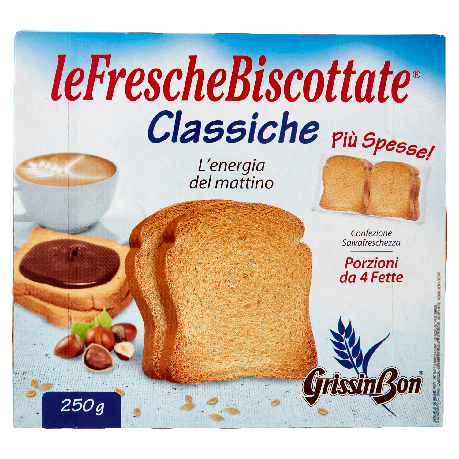 GRISSINBON LE FRESCHE BISCOTTATE CLASSICHE 250g (12 in a box)