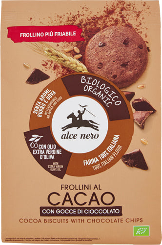Alce Nero Frollini g.300 Cacao C/Gocce Ciocc. -Bio- (12 In A Box) (£2.76 Each)