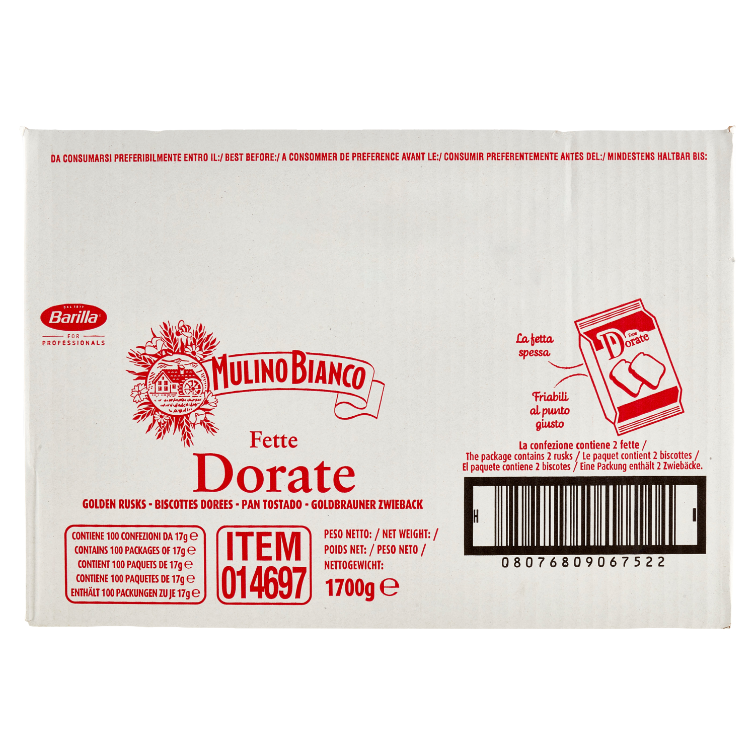 MULINO BIANCO BIFETTE X100pcs 15g (single box)