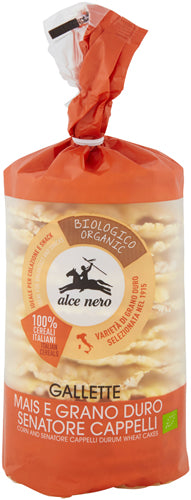 Alce Nero Gallette Mais & Grano Sen. Cappelli g.100 Bio (12 In A Box) (£1.22 Each)