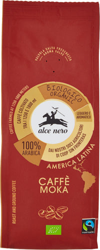 Alce Nero Caffe' 100% Arabica Moka g.250 Bio (12 In A Box) (£4.70 Each)