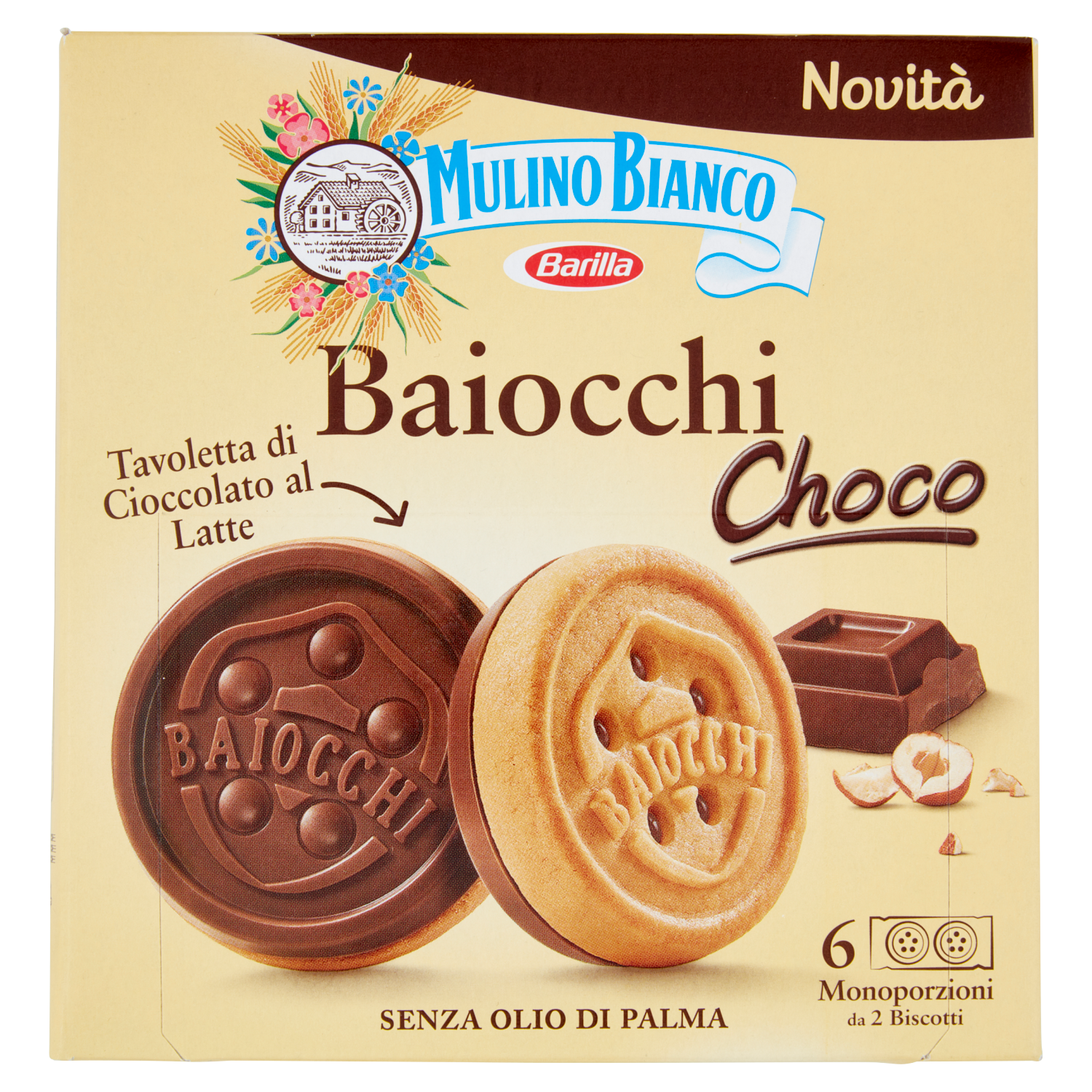 MULINO BIANCO BAIOCCHI CHOCO 144g (12 in a box)