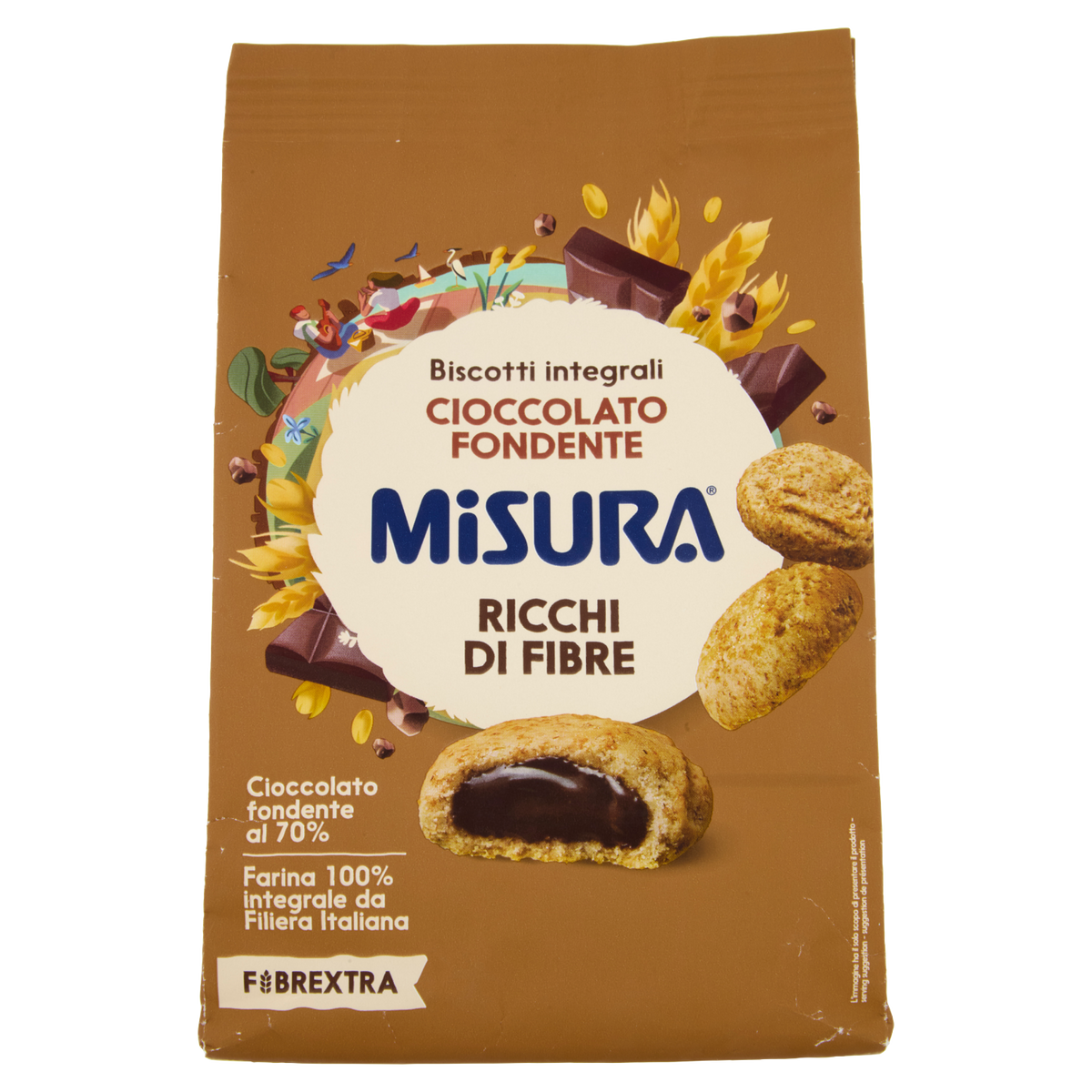 MISURA BISCOTTI INTEGRALI CIOCCOLATO FONDENTE 260g (8 in a box)