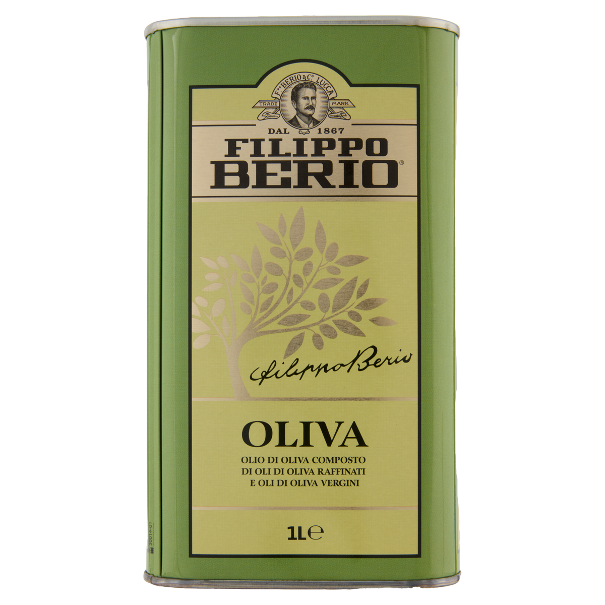 BERIO OLIO OLIVA LATTINA (TIN) 1lt (8 in a box)
