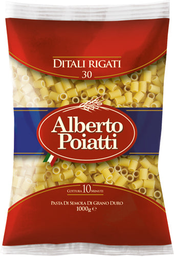 Alberto Poiatti Kg.1 Ditali Rigati N.30 (12 In A Box) (£1.07 Each)