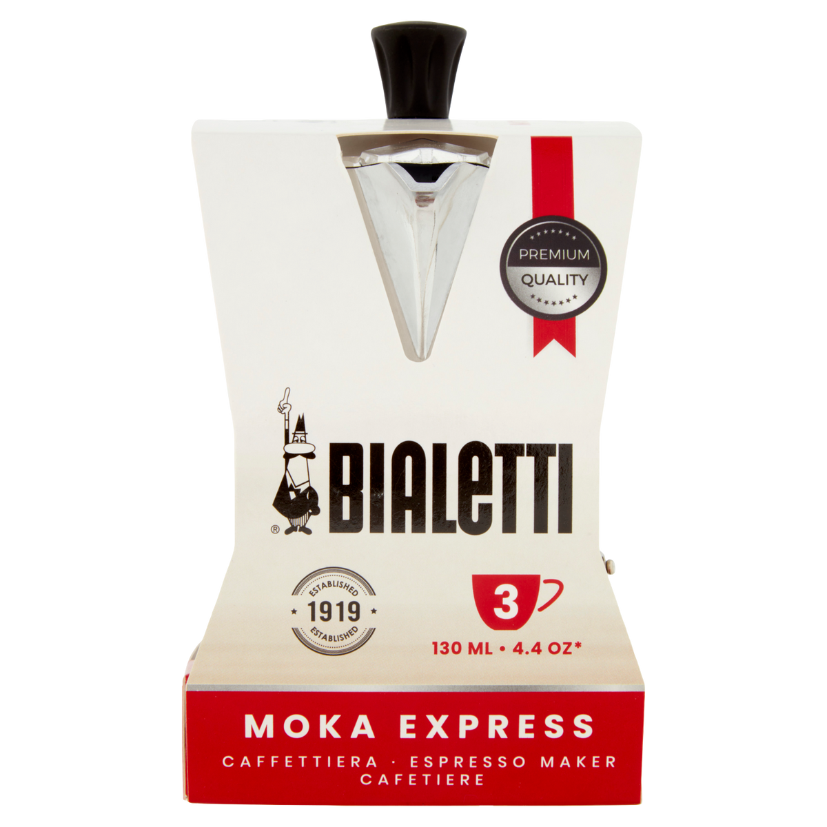 BIALETTI MOKA 3 cup 1 PZ (6 in a box)