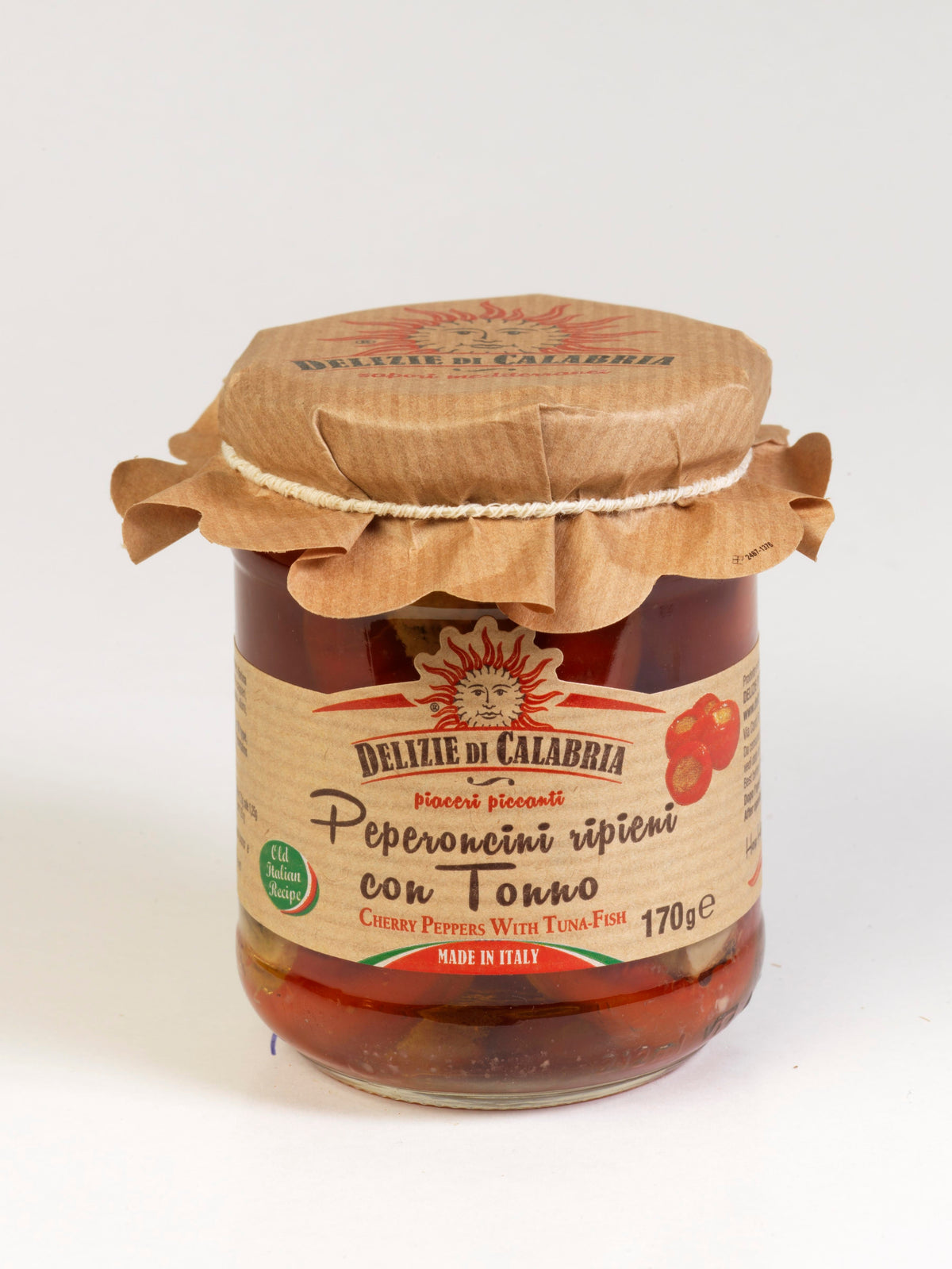 DELIZIE CALABRIA PEPERONCINI RIPIENI TONNO 170g (12 in a box)