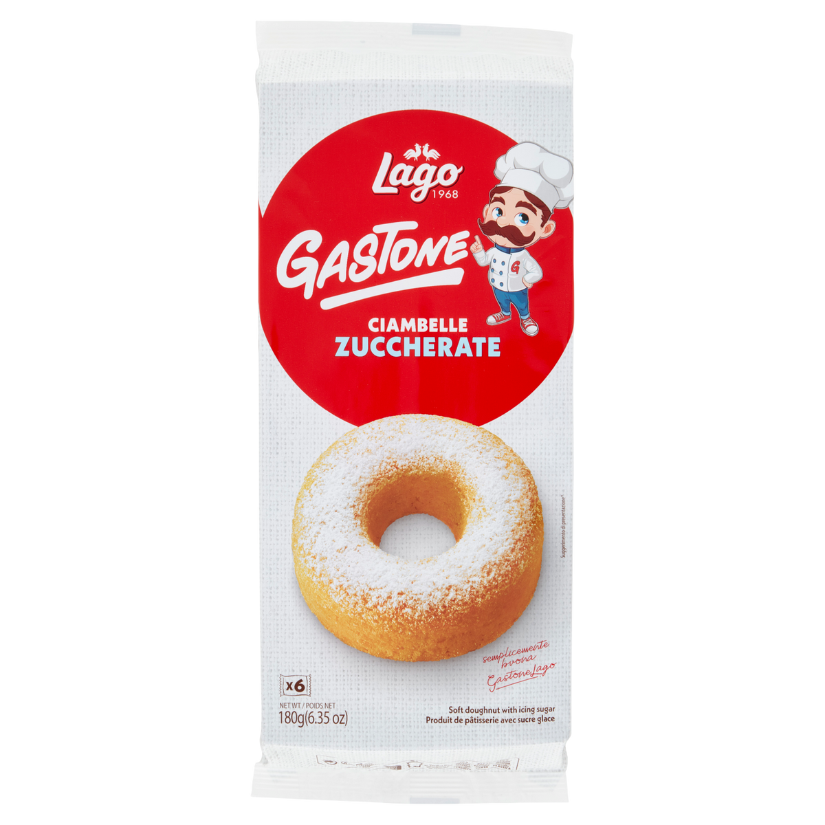 LAGO CIAMBELLA ZUCCHERATA X6 180g (12 in a box)