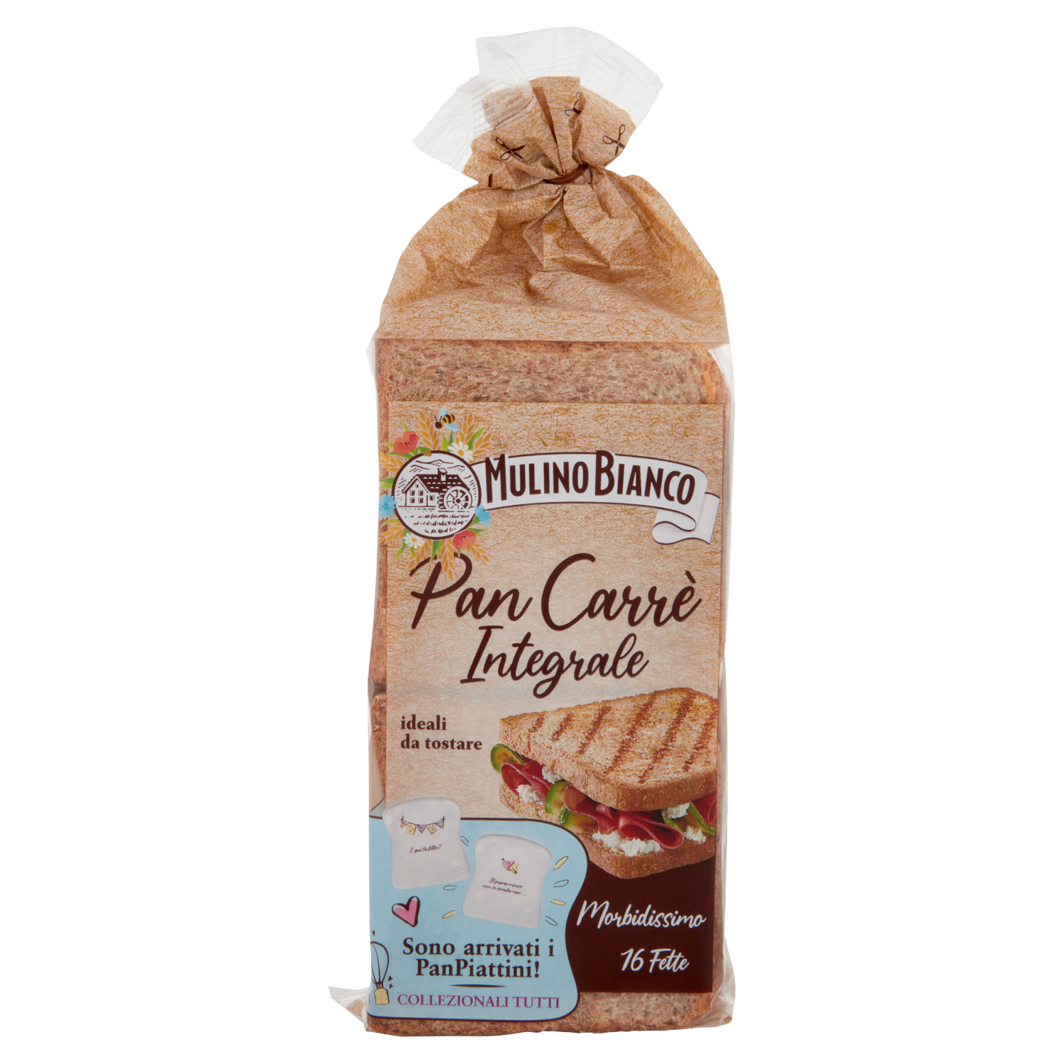 MULINO BIANCO PAN CARRE' INTEGRALE 315g (18 in a box)