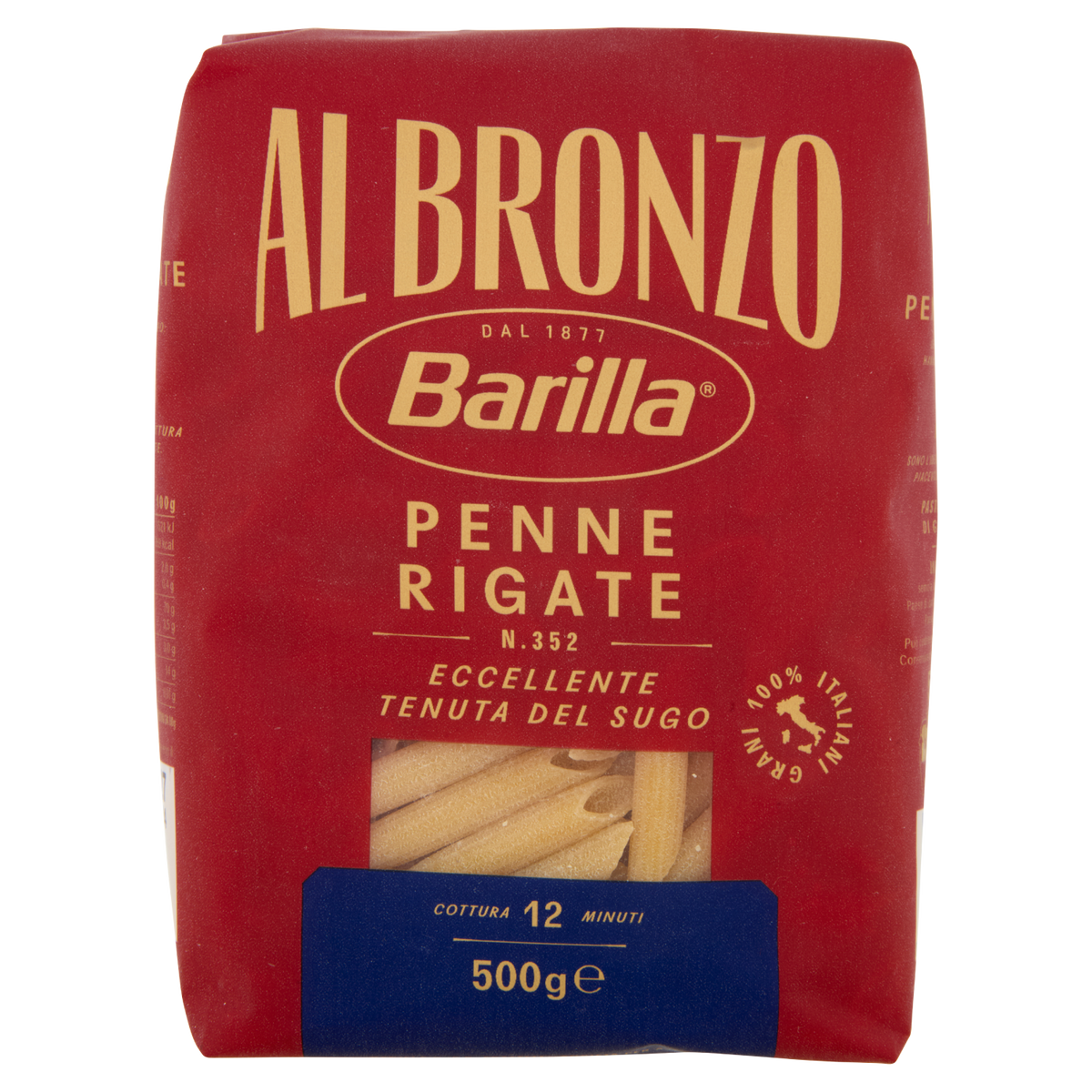 BARILLA BRONZO PENNE RIGATE 500G (18 in a box)