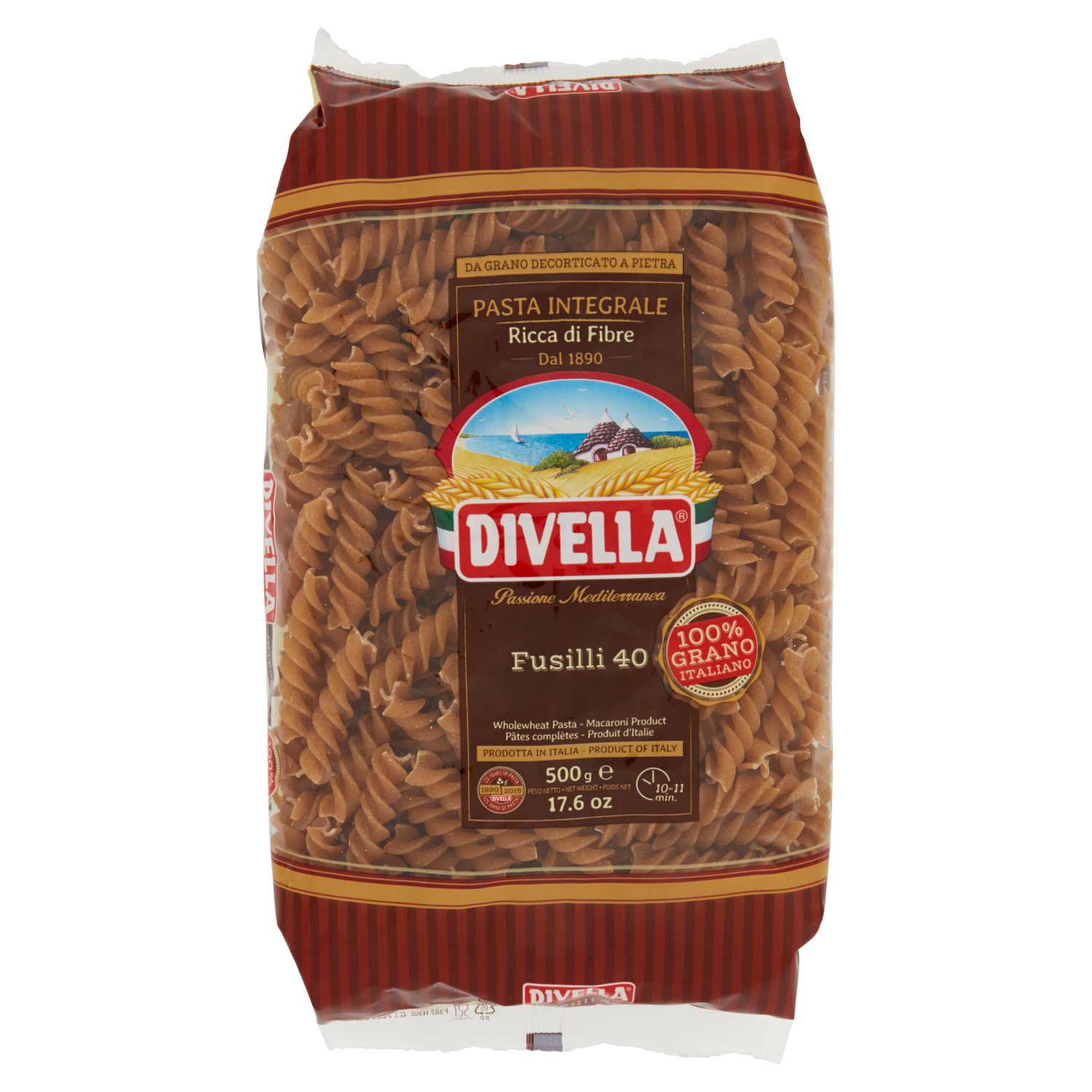 DIVELLA FUSILLI 40 INTEGRALI 500g (24 in a box)