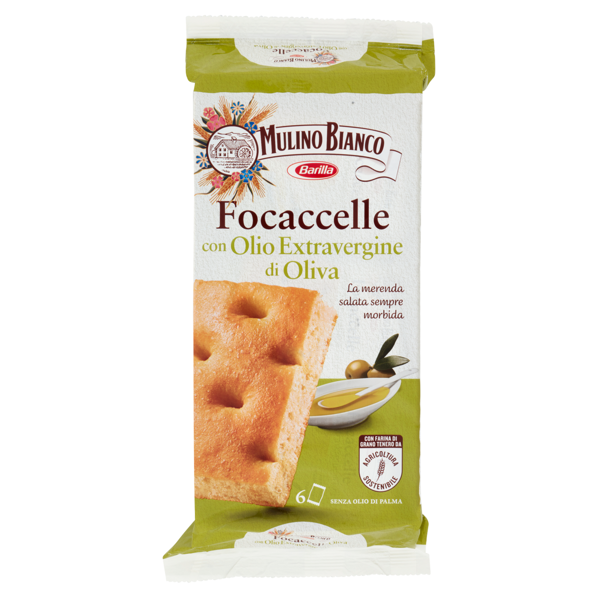 MULINO BIANCO FOCACCELLE CON OLIO D'OLIVA X6 198g (9 in a box)