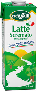 Trevalli Latte UHT Scremato lt.1 Brik C/Tappo (12 In A Box) (£0.83 Each)