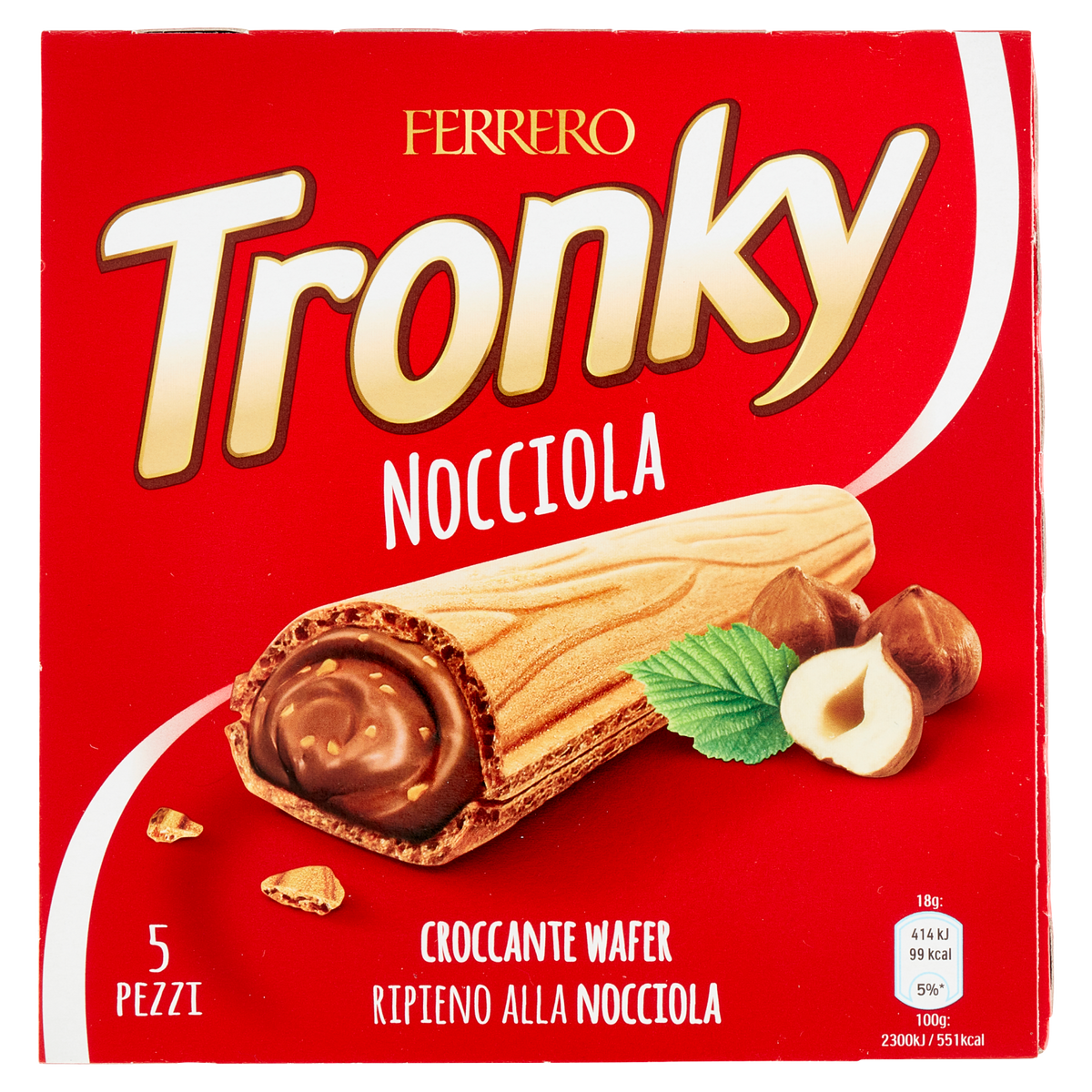 FERRERO TRONKY NOCCIOLA X5 90g (20 in a box)