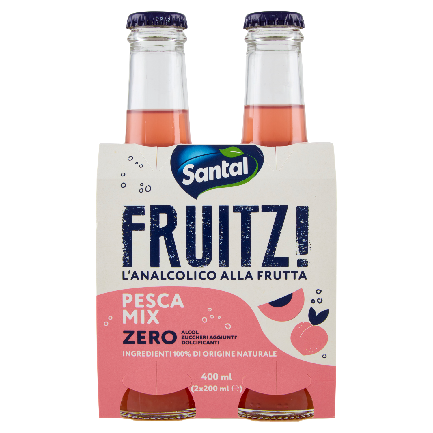 SANTAL FRUITZ PESCA 200mlX2 400ml (6 in a box)
