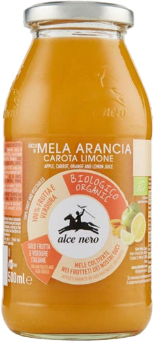 Alce Nero Succo 100% ml.500 Mela Aran/Car/Limone Bio (12 In A Box) (£2.85 Each)