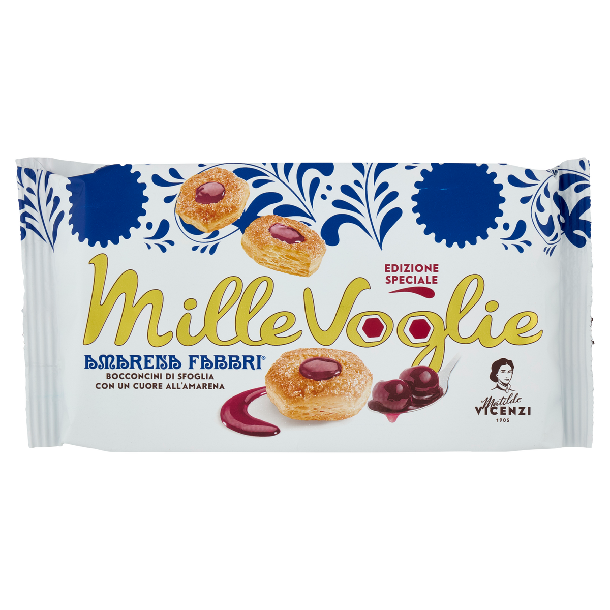 VICENZI MILLEFOGLIE BOCCONCINI AMARENA FABBRI 90g (10 in a box)
