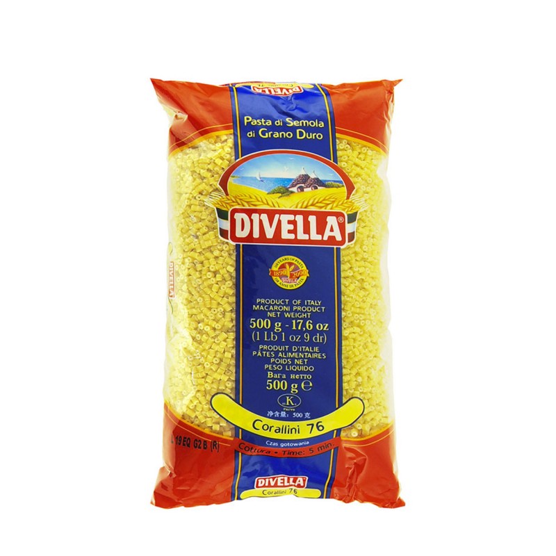 DIVELLA PASTINA CORALLINI N.76 500g (24 in a box)