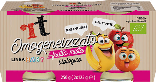 RT OMOGENIZZATO DI FRUTTA MISTA 2X125G (VETRO) BIO