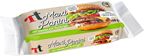 RT Maxi Panini Per Hamburgerc/Semi Di Sesamo g.300 (4pz) (7 In A Box) (£0.77 Each)