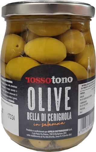 Rossotono Olive Bella Di Cerignola In Salam.g.580 (12 In A Box) (£1.30 Each)