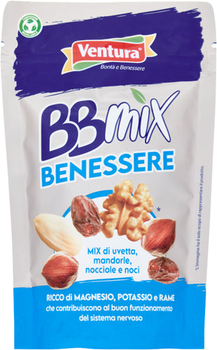Ventura Bbmix Benesserefrutta Secca E Uva Gr150 Doy (12 In A Box) (£1.79 Each)