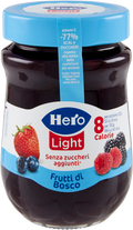 Hero Confettura Frutti Di Bosco Light Senza Zucchero 280 Gr