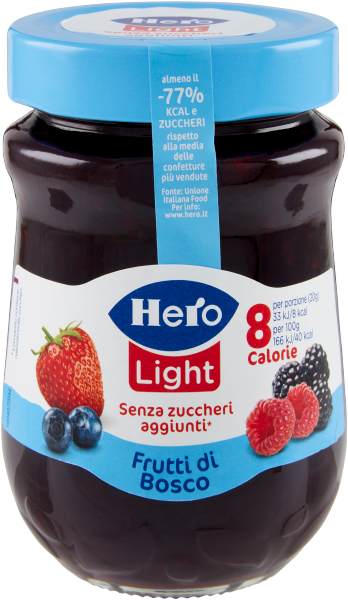 Hero Confettura Frutti Di Bosco Light Senza Zucchero 280 Gr