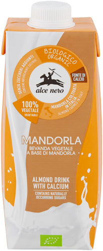 Alce Nero Bevanda Di Mandorle Bio ml.500 -Brik- (12 In A Box) (£1.95 Each)