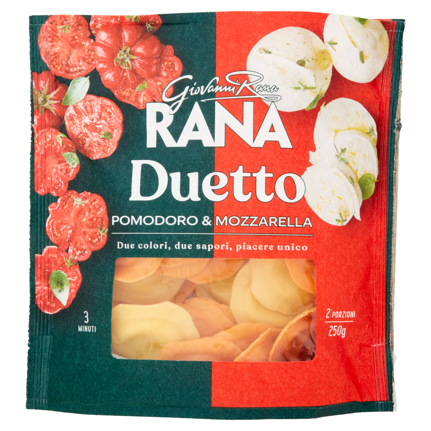 RANA DUETTO POMODORO E MOZZARELLA 250g (4 in a box)