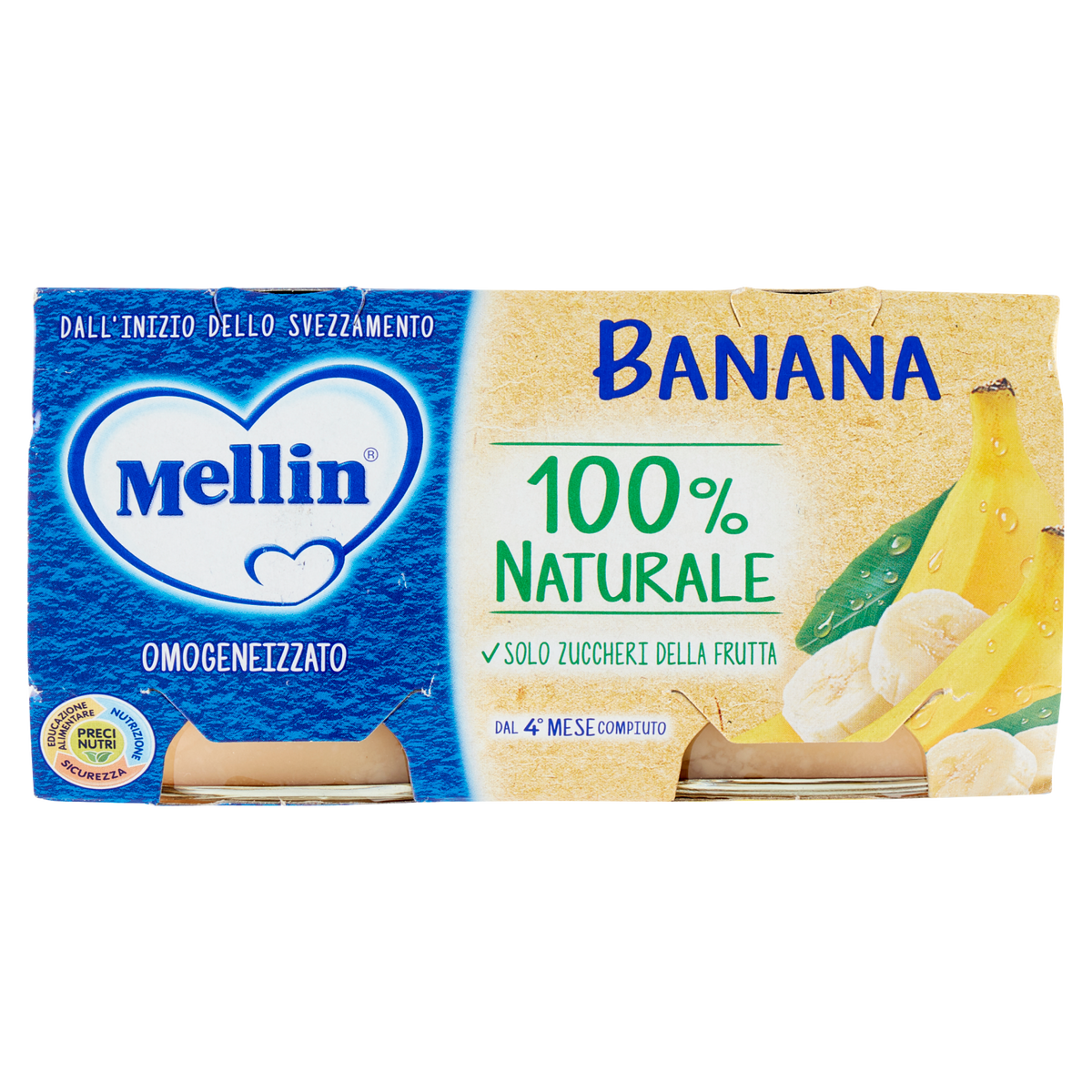MELLIN OMOGENEIZZATO BANANA 100g X2 200g (12 in a box)