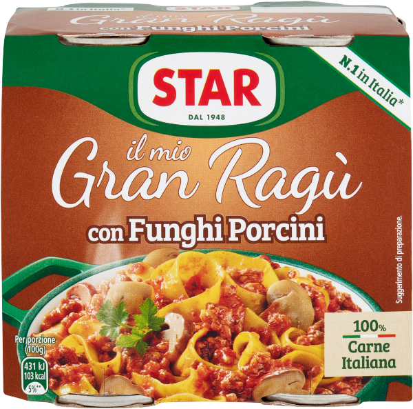 Star Gran Ragu' Con Funghi Porcini 180Gr X2