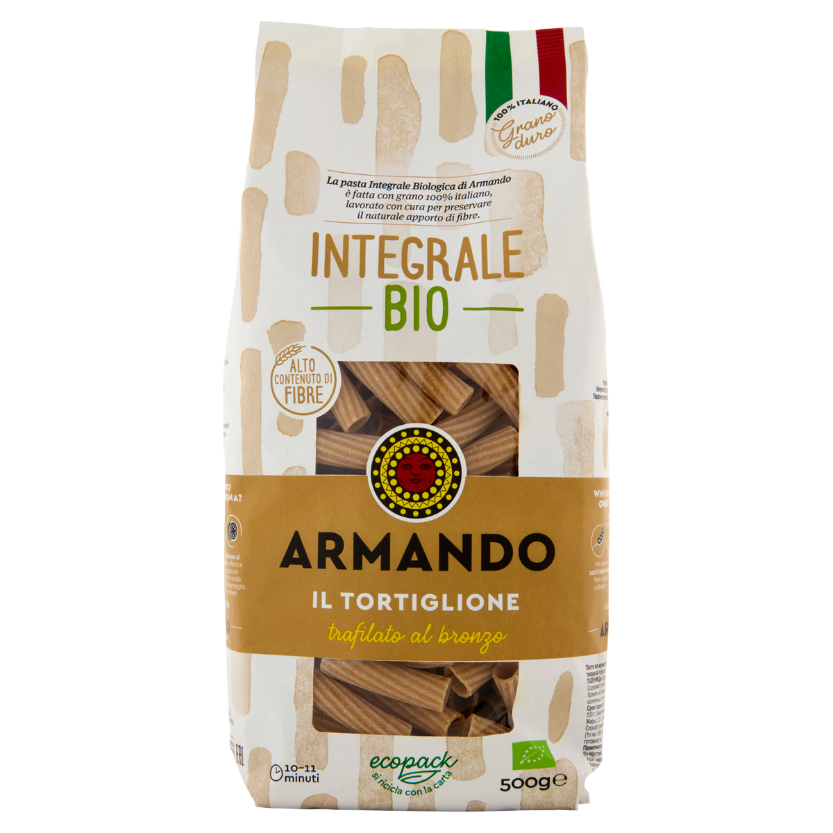 ARMANDO TORTIGLIONE wholemeal ORGANIC 500g (12 in a box)
