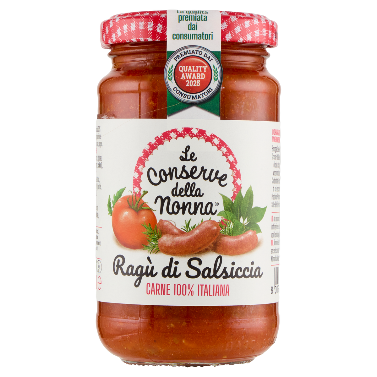 CONSERVE DELLA NONNA RAGU' DI SALSICCIA 190g (12 in a box)