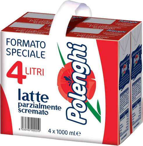 Polenghi Latte UHT Ps Lt1 Valigetta X 4 Pz (1 In A Box) (£3.26 Each)