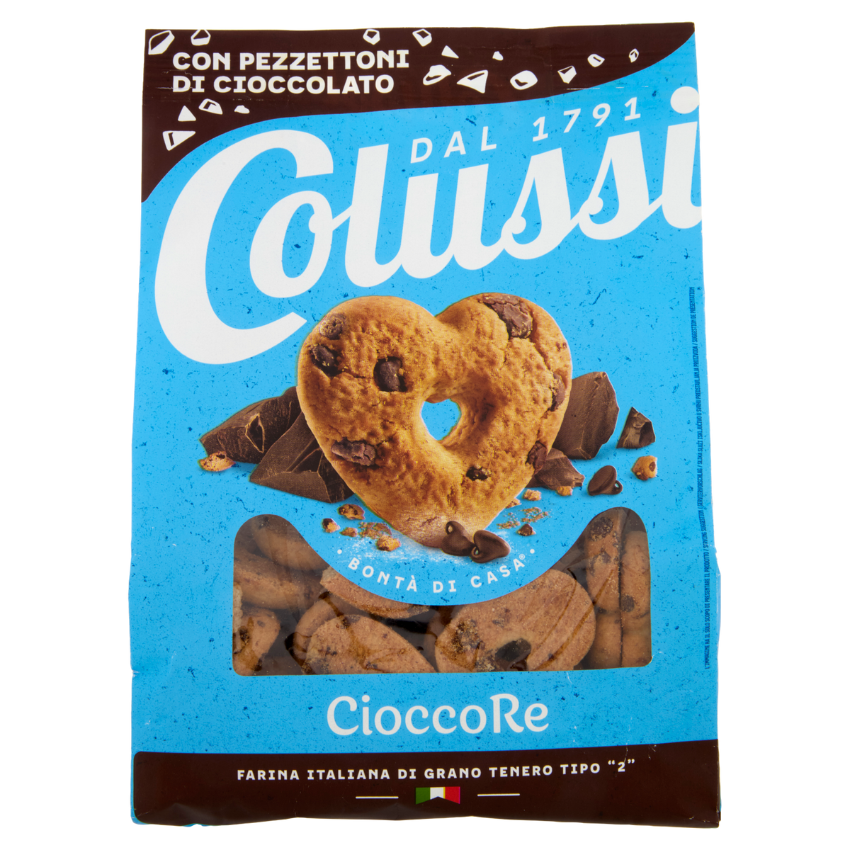 COLUSSI BISCOTTI CIOCCOLATO IN PEZZI 500g (8 in a box)