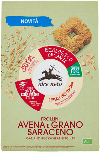 Alce Nero Frollini g.250 Avena E Grano Saraceno -Bio- (12 In A Box) (£1.95 Each)