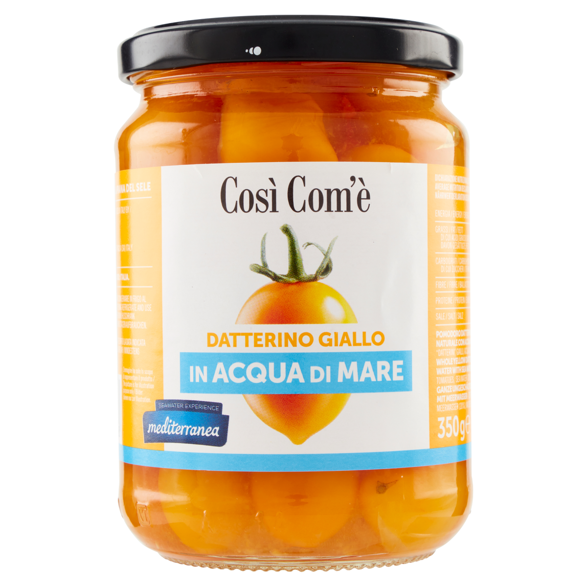COSI' COME' DATTERINO GIALLO IN ACQUA DI MARE 350g (12 in a box)