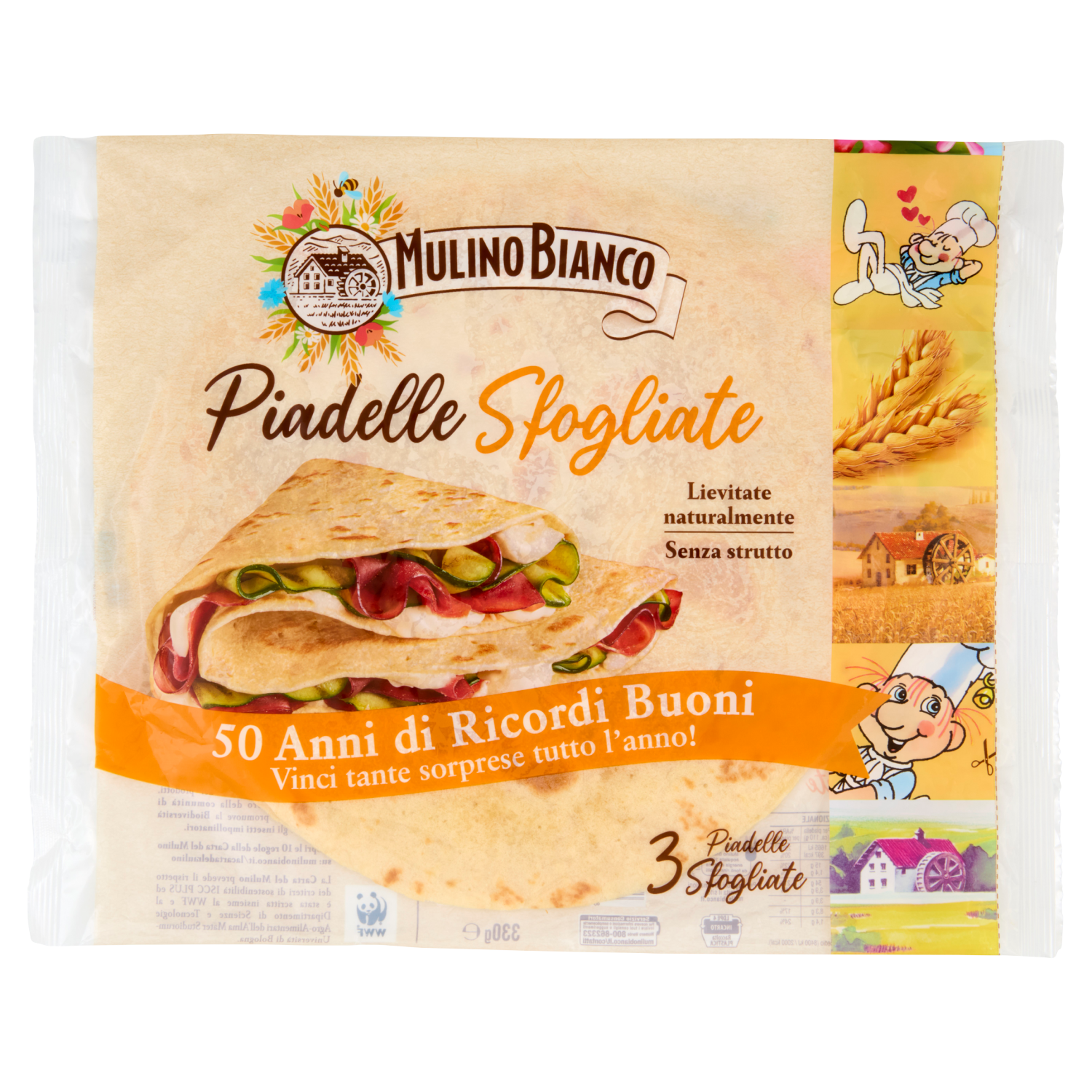 MULINO BIANCO PIADELLE SFOGLIATE X3 330g (12 in a box)
