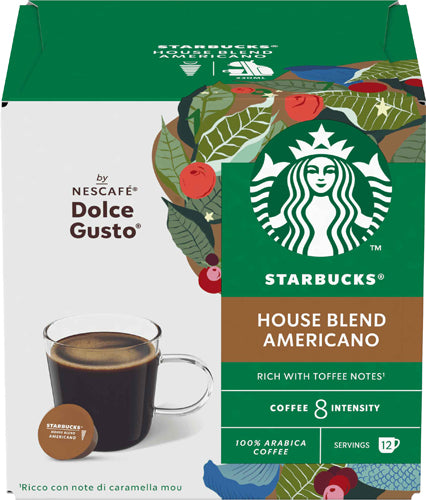 Starbucks Medium House Blend 12 Cps -Comp. Dolce Gusto- (3 In A Box) (£3.25 Each)