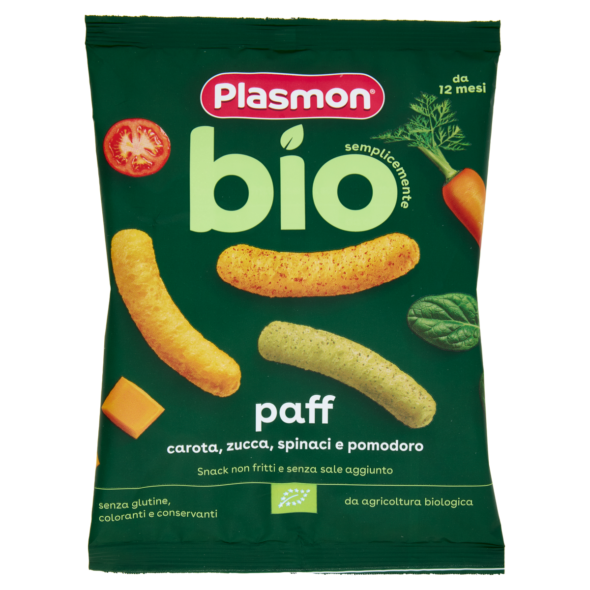 PLASMON PAFF VEGGIE ORGANIC 15G (5 in a box)