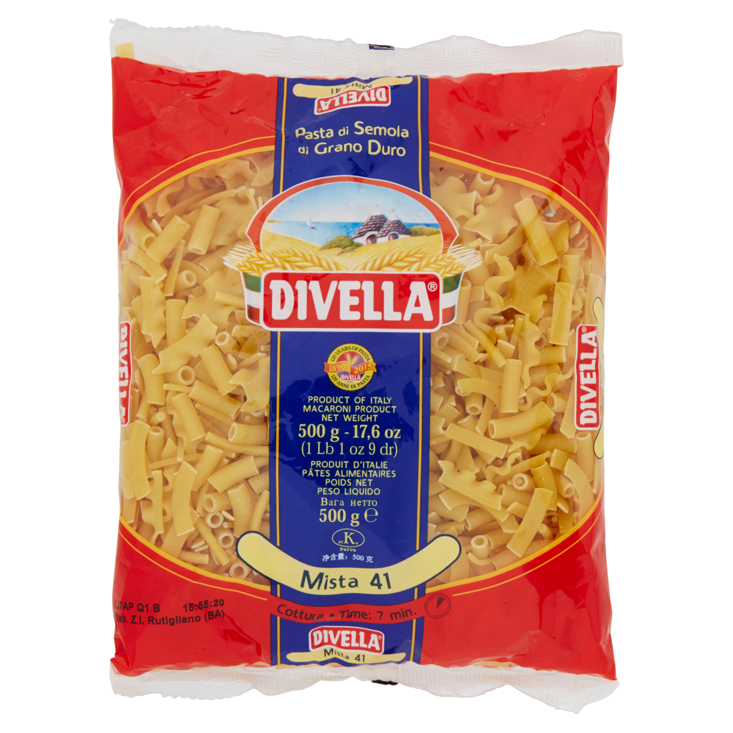 DIVELLA PASTA DI SEMOLA PASTA MISTA N.41 500g(24 in a box)