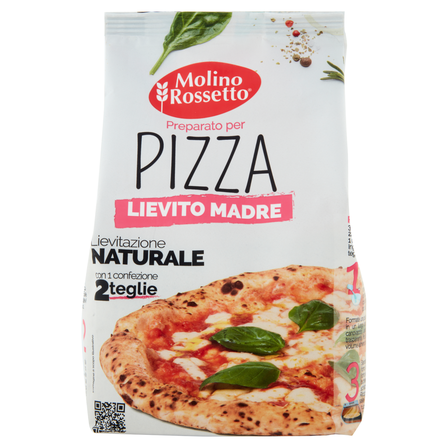 MOLINO ROSSETTO PREPARATO PER PIZZA LIEVITO MADRE 750g (9 in a box)