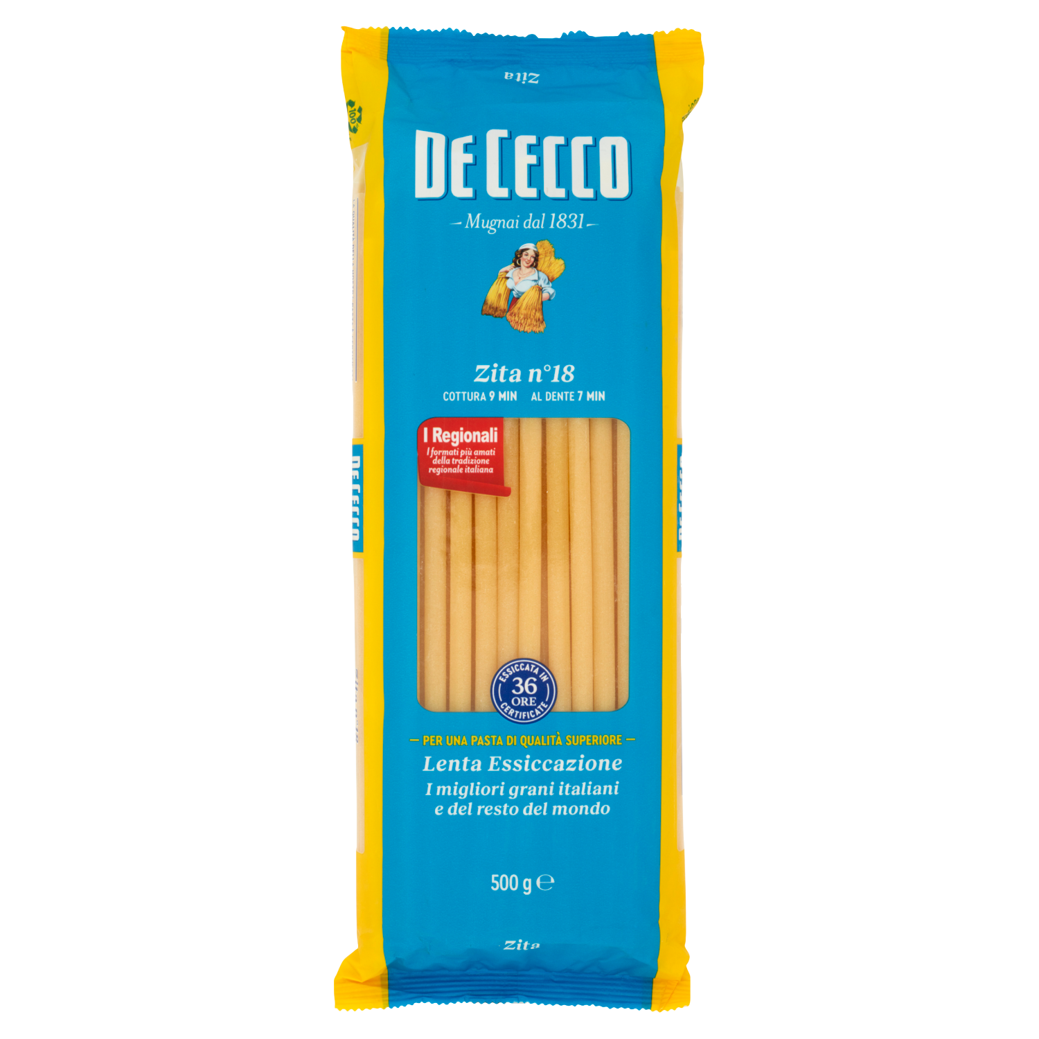DE CECCO PASTA DI SEMOLA ZITA LUNGA 500g (24 in a box)