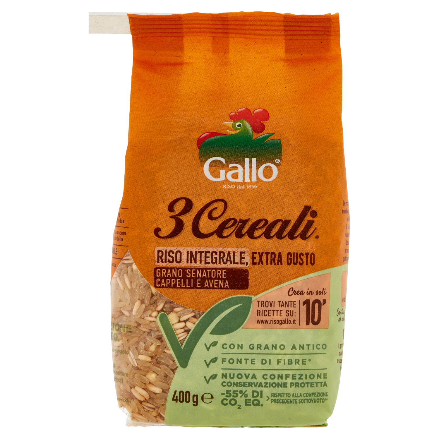 GALLO RISO 3 CEREALI RISO AVENA KAMUT 400g (14 in a box)