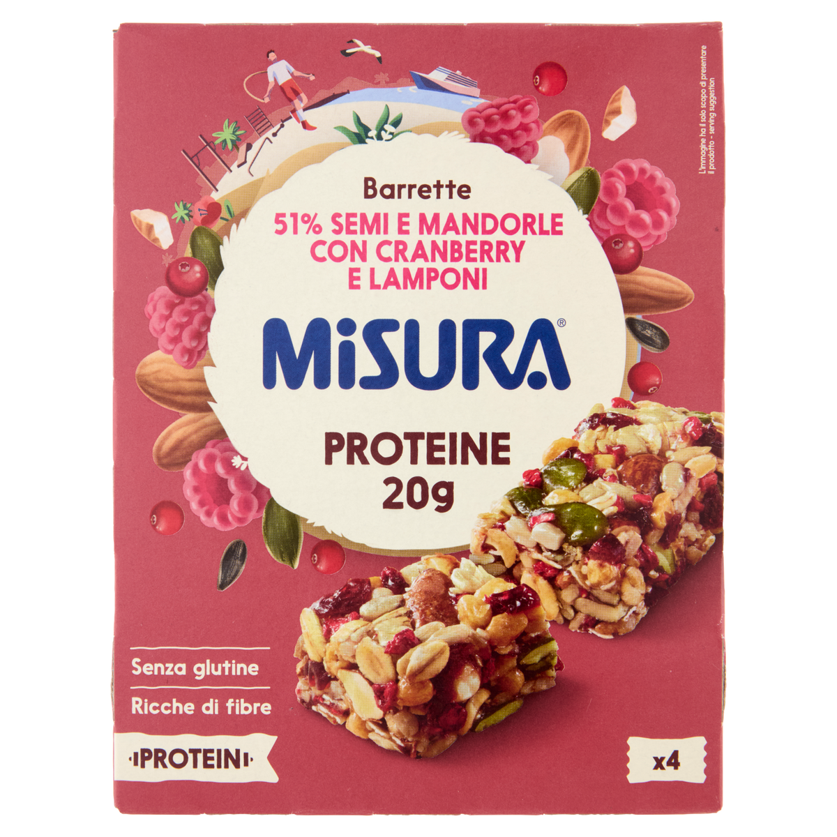 MISURA BARRETTE AI FRUTTI ROSSI PROTEICHE 120g (10 in a box)