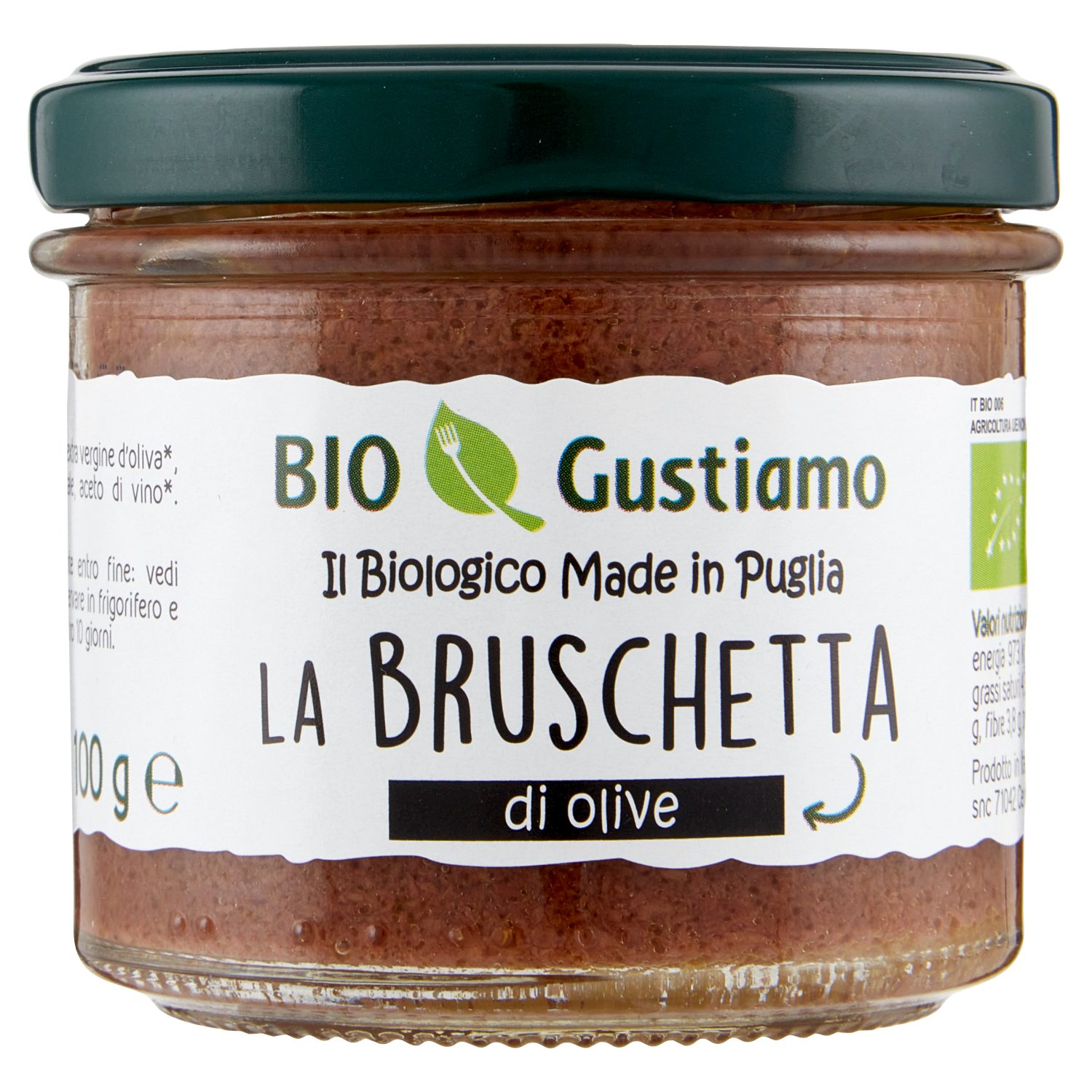 BIO GUSTIAMO CREMA DI OLIVE NERE 100g (6 in a box)