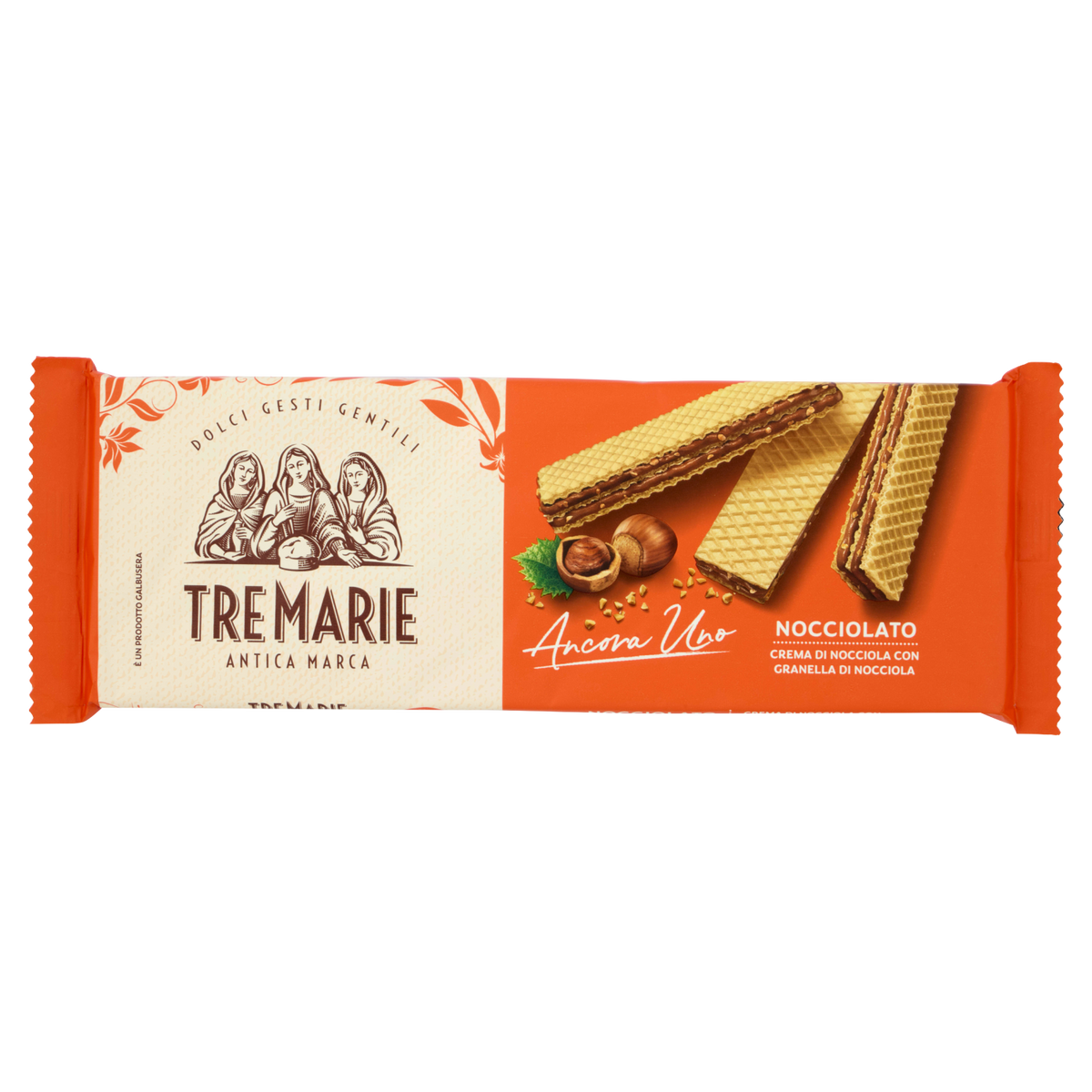 TRE MARIE WAFER A NOCCIOLA 140g (18 in a box)