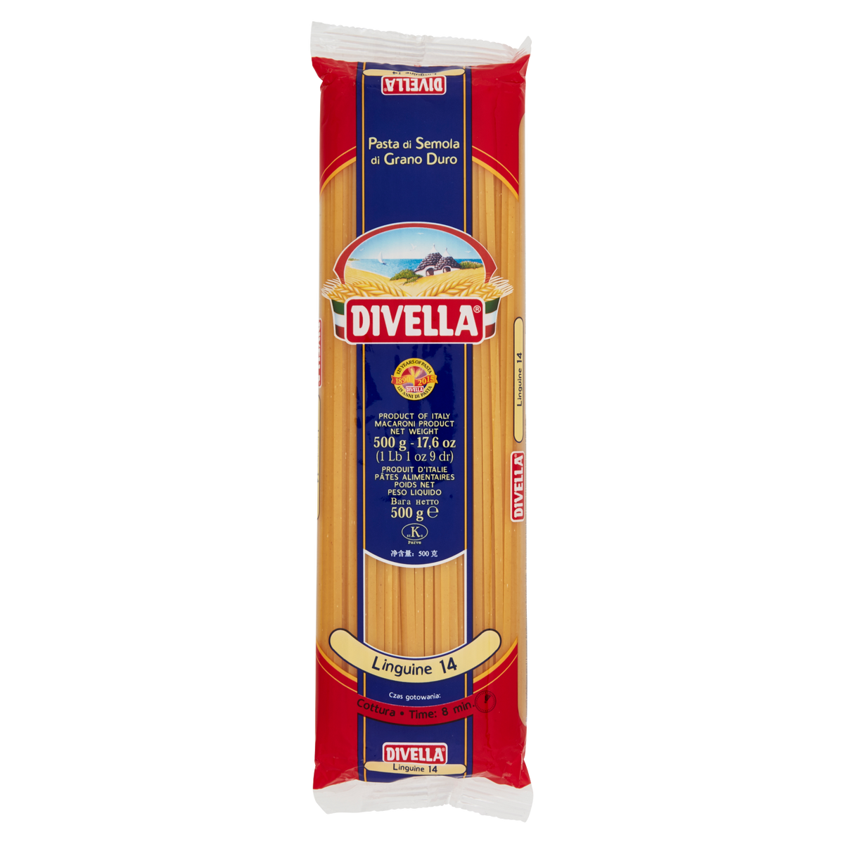 DIVELLA PASTA DI SEMOLA LINGUINE N.14 500g (36 in a box)